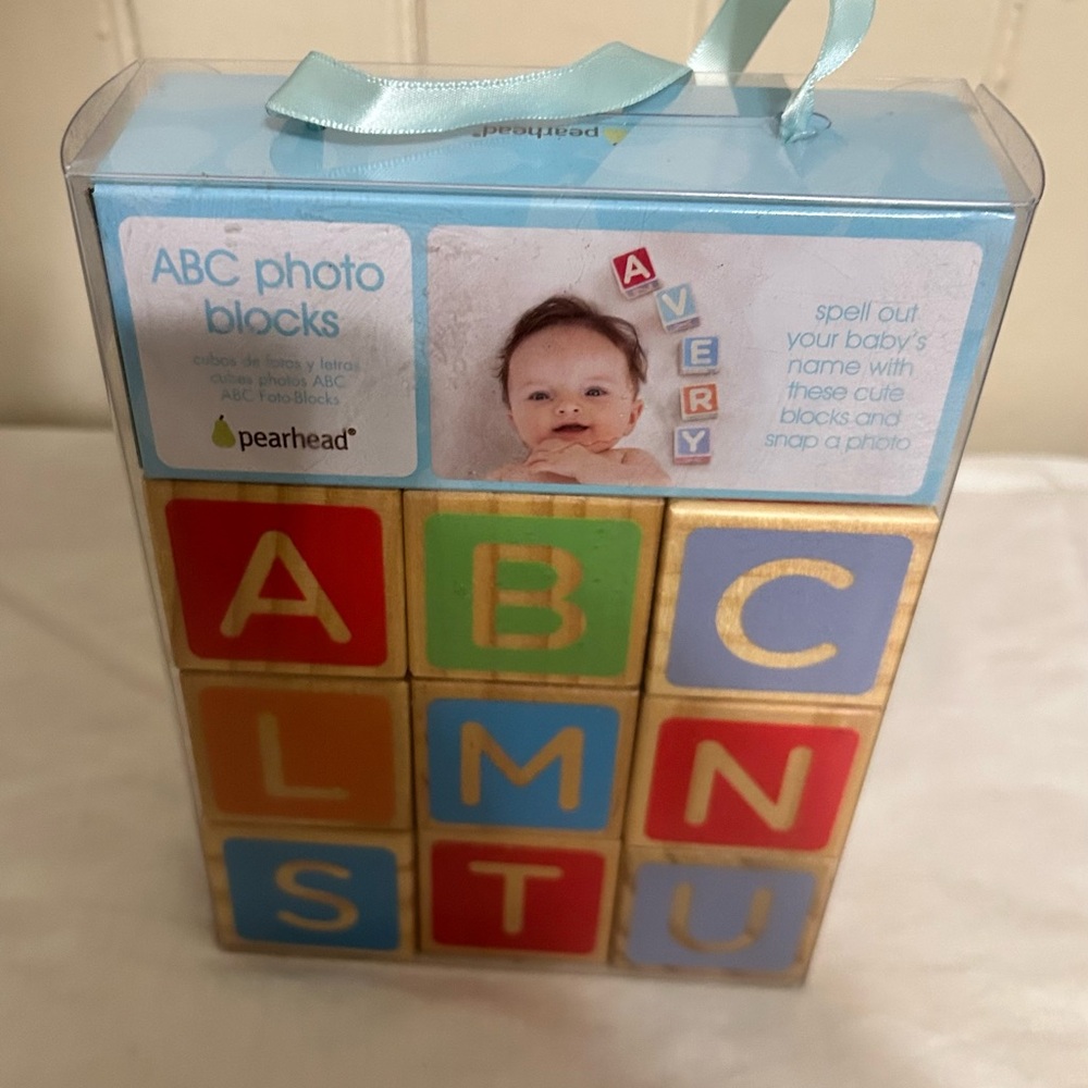 NIB PearHead ABC Photo Blocks -9 Cubes